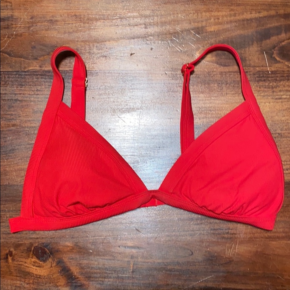 Used Red padded bathing suits top